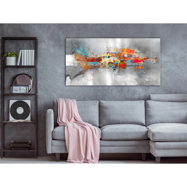 Wandbild Dominant Wide - Leinwand - Grau - 120 x 60 cm - Image 2