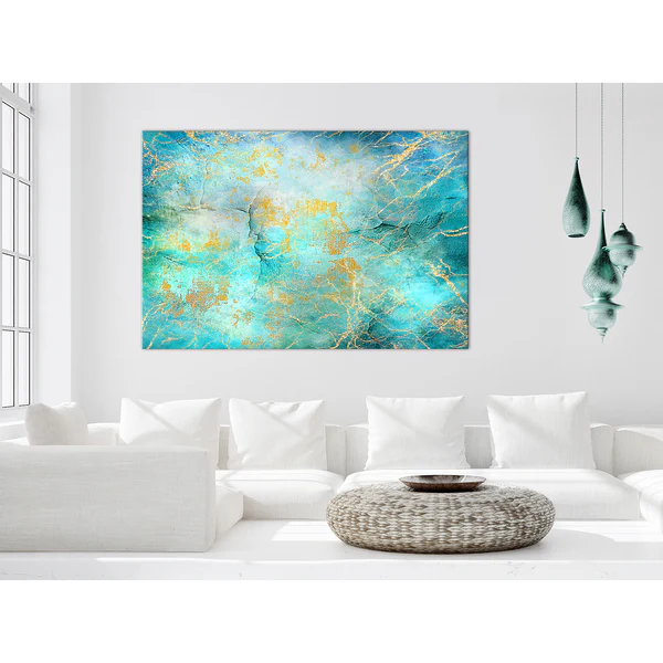 Wandbild Emerald Ocean - Leinwand - Grün - 120 x 80 cm - Image 2