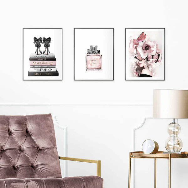Wandbild Pink Beauty 3-teilig - Art Print auf MDF - 30 x 40 cm - Image 2