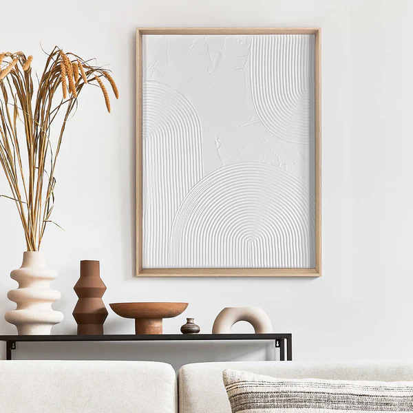 Wandbild relief Thin Comb - 30 x 40 cm - Weiß - Image 2