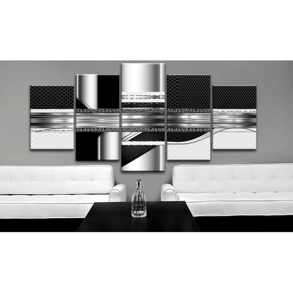 Wandbild Silver Cut - MDF / Leinwand - Mehrfarbig - 200 x 100 cm - Image 2