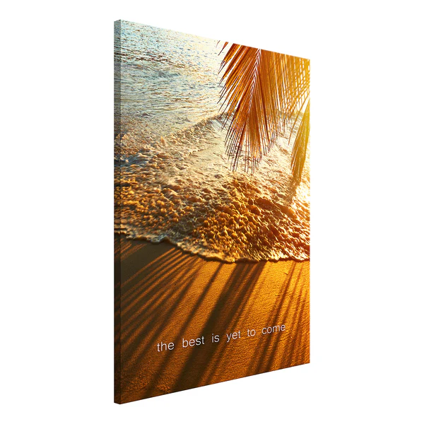 Wandbild The Best Is Yet To Come - Holzwerkstoff & Leinen - Mehrfarbig - Image 3