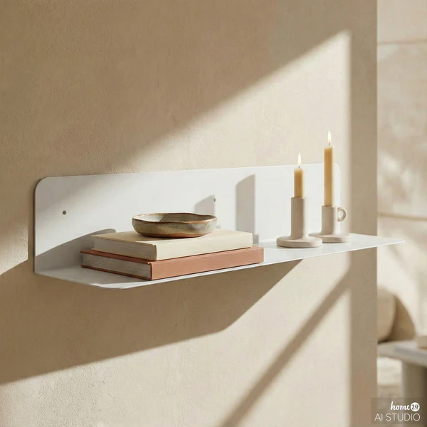 Wandboard Beikou Typ B - Metall - Weiß - 100 x 18 cm - Image 3
