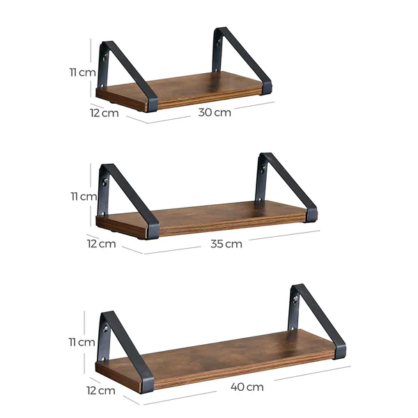 Wandboard Crossville 3er-Set - Dunkelbraun - Image 6