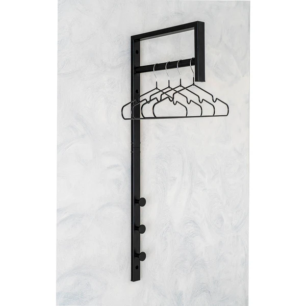 Wandgarderobe Scottdale - Metall - Schwarz - Image 5
