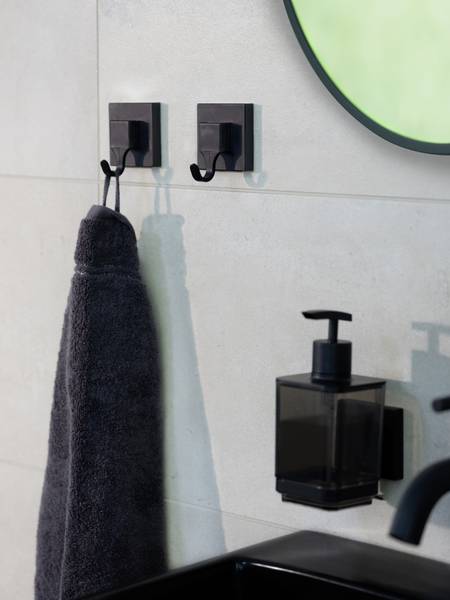 Wandhaken Quadro 2er-Set - ABS - Schwarz - Image 2