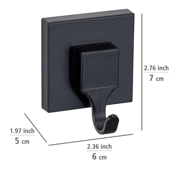 Wandhaken Quadro 2er-Set - ABS - Schwarz - Image 7