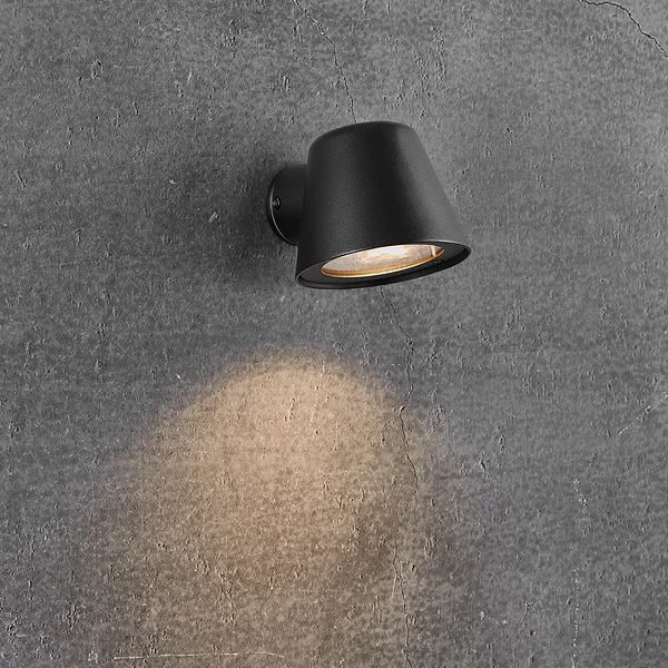 Wandleuchte Aleria - Stahl - 1-flammig - Schwarz - Schwarz - Image 3