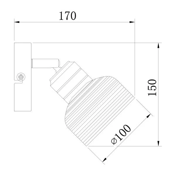Wandleuchte ALGA - Rauchglas / Eisen - Flammenanzahl: 1 - Image 11