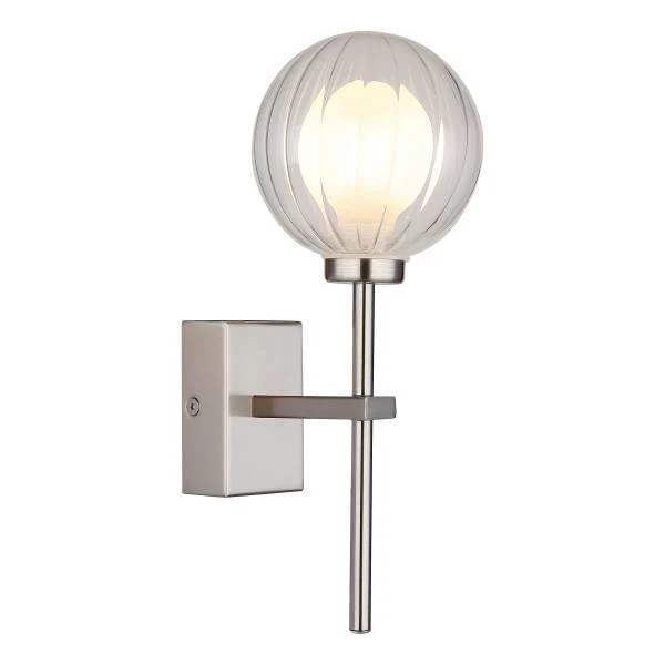 Wandleuchte Brisbon Typ B - Klarglas / Eisen - 1-flammig - Silber - Image 3