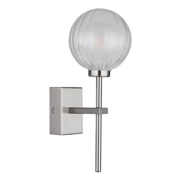 Wandleuchte Brisbon Typ B - Klarglas / Eisen - 1-flammig - Silber - Image 4