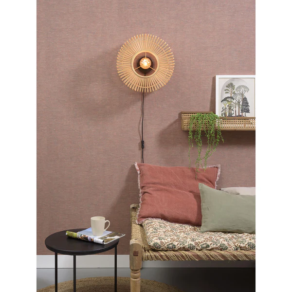 Wandleuchte Bromo II - Bambus massiv / Eisen - 1-flammig - Durchmesser: 40 cm - Image 3