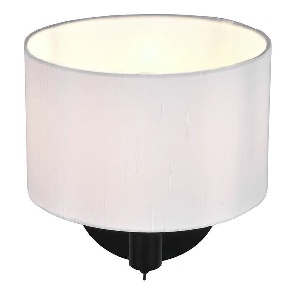 Wandleuchte Cassio - Webstoff / Stahl - 1-flammig - Schwarz - Image 9