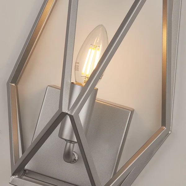 Wandleuchte Chassis - Stahl - 1-flammig - Silber - Image 3