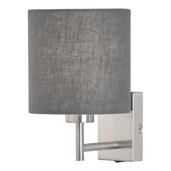 Wandleuchte Dreamer IV - Mischgewebe / Eisen - 1-flammig