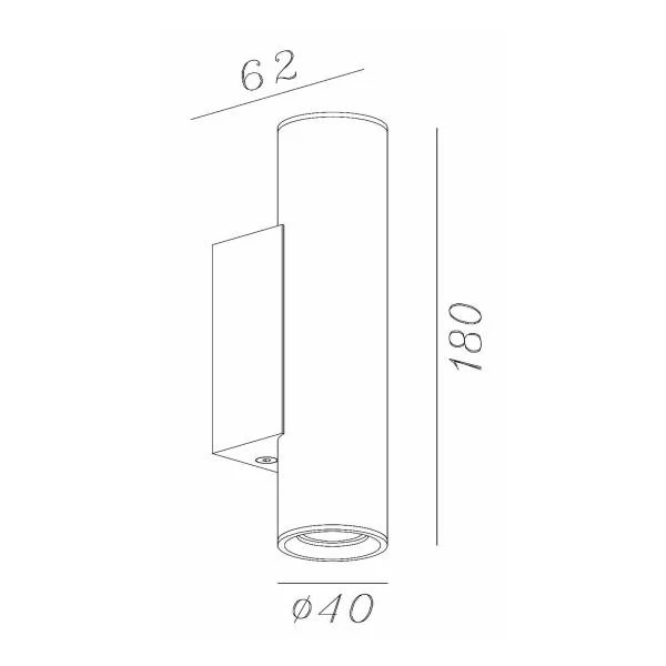 Wandleuchte Dupla - Aluminium - Braun - Flammenanzahl: 2 - Image 7