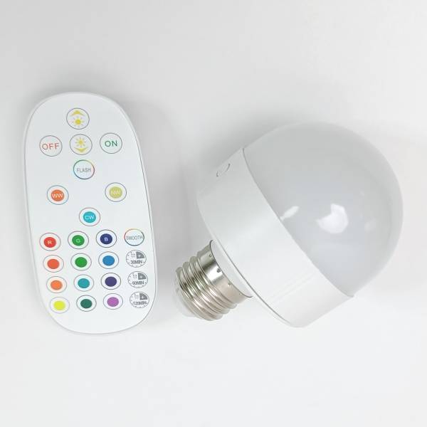 Wandleuchte ESTE mit Akku-Leuchtmittel - RGB-Leuchtmittel - inkl. Fernbedienung - Weiß / Messing - Image 12