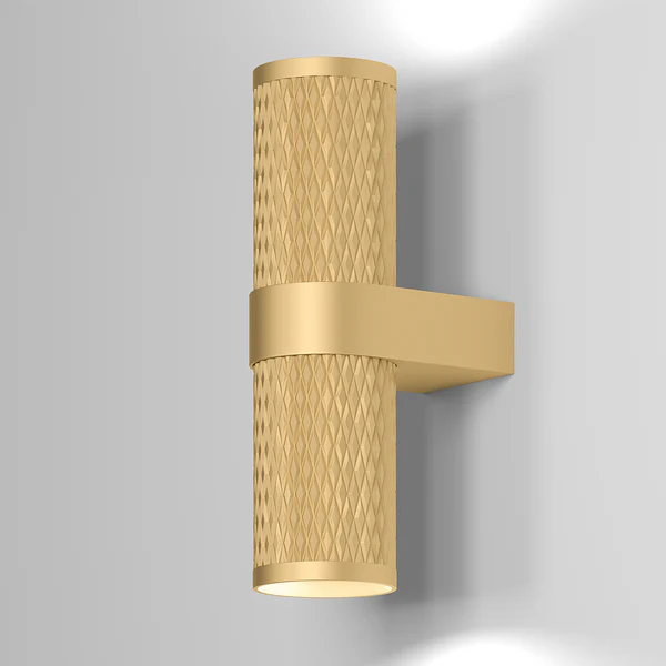 Wandleuchte Focusdesign - Aluminium - 2-flammig - Gold