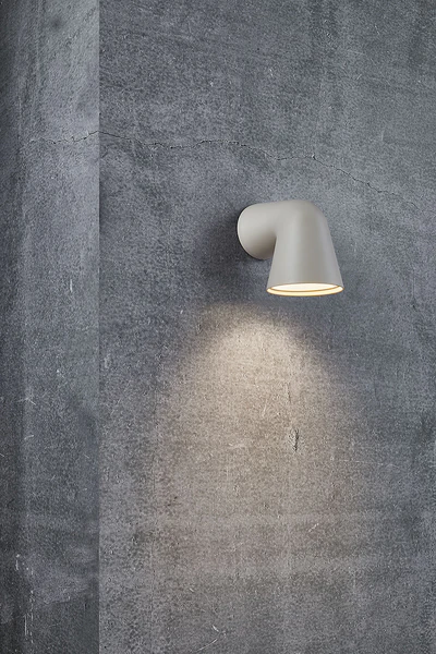 Wandleuchte Front Single - Aluminium - 1-flammig - Beige - Image 2