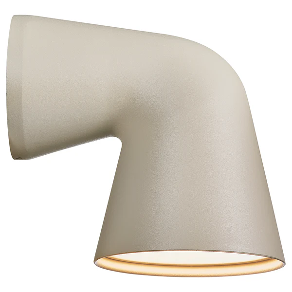 Wandleuchte Front Single - Aluminium - 1-flammig - Beige - Image 4