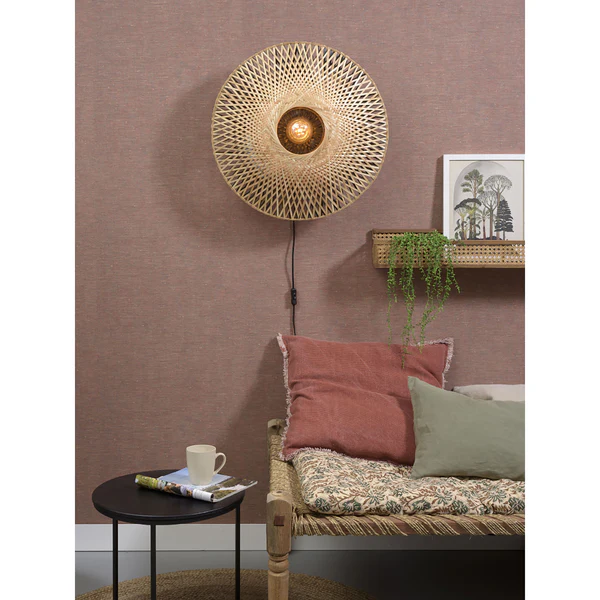 Wandleuchte Kalimantan - Bambus massiv / Eisen - 1-flammig - Durchmesser: 60 cm - Image 3