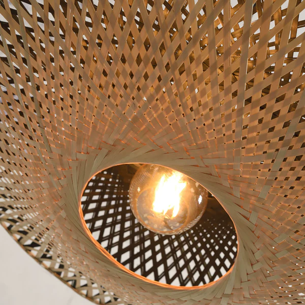 Wandleuchte Kalimantan - Bambus massiv / Eisen - 1-flammig - Durchmesser: 60 cm - Image 7