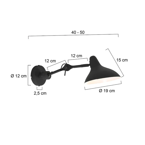 Wandleuchte Kasket - Eisen - 1-flammig - Image 10