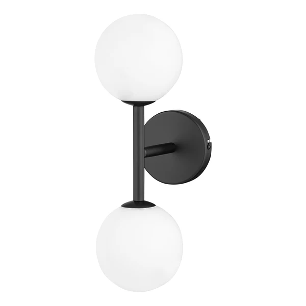 Wandleuchte KJUL - Metall Schwarz / Opalglas Weiß - Image 2