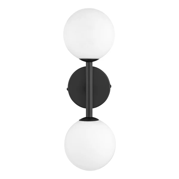 Wandleuchte KJUL - Metall Schwarz / Opalglas Weiß - Image 3
