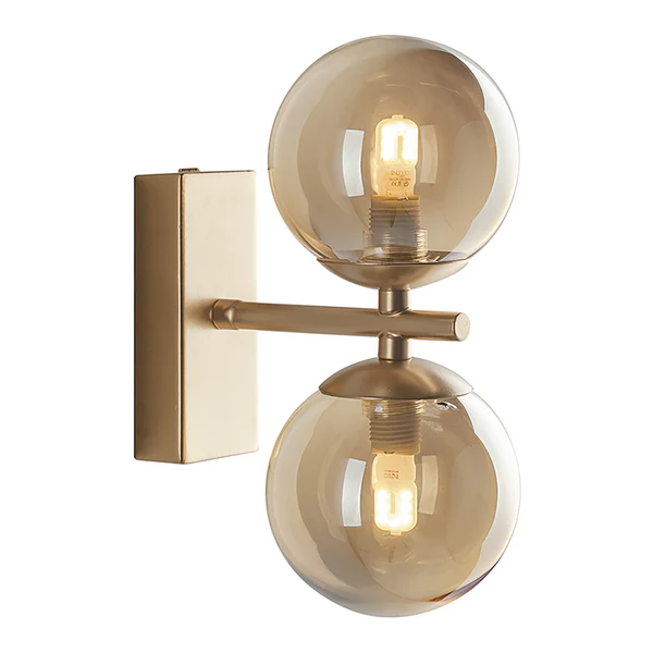 Wandleuchte Neptun - Rauchglas / Eisen - Beige - Image 7