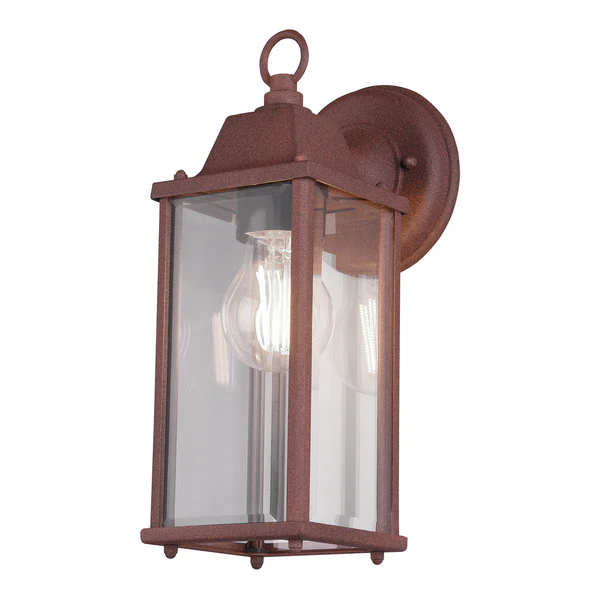 Wandleuchte Olona - Klarglas / Aluminium - 1-flammig - Braun