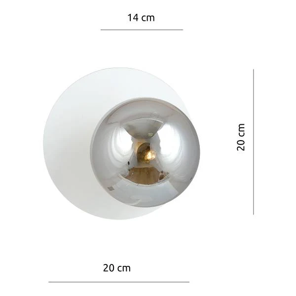 Wandleuchte Oslo - Stahl / Rauchglas - Weiß / Schwarz - Image 7