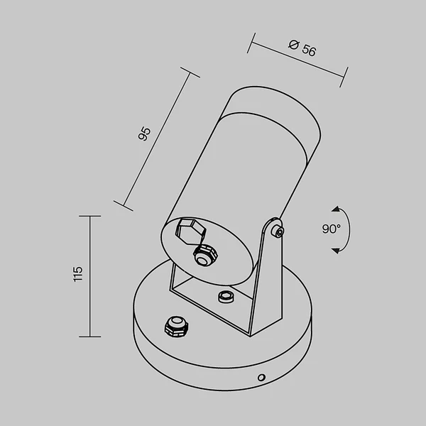 Wandleuchte Scope - Aluminium - 1-flammig - Image 6
