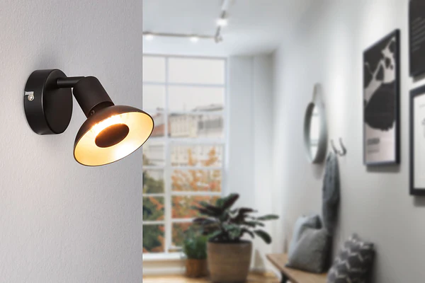 Wandleuchte Spotlight Carolina - Metall - 1-flammig - Schwarz - Image 2