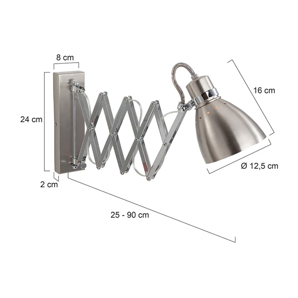 Wandleuchte Spring 1-flammig - Nickel matt - Image 2