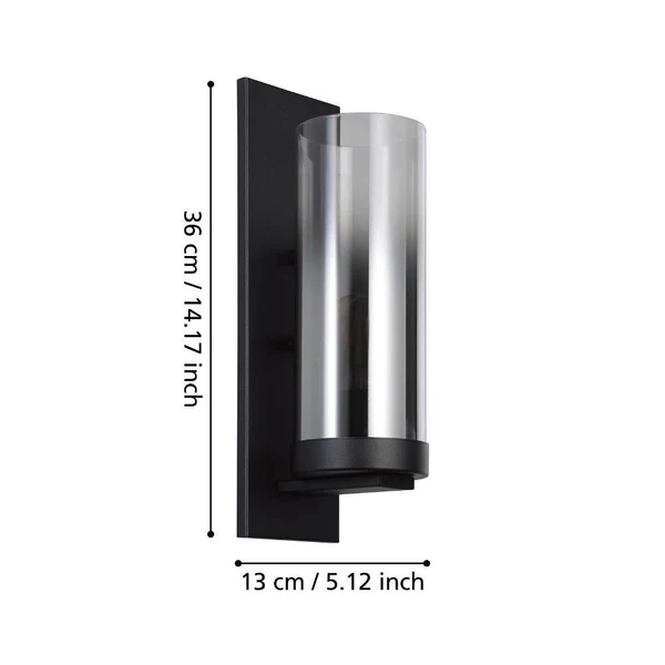 Wandleuchte Toothill - Rauchglas / Stahl - 1-flammig - Image 6