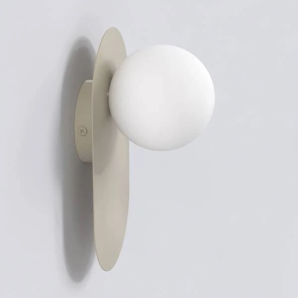 Wandleuchte Viva - Opalglas / Stahl - Beige - Image 4