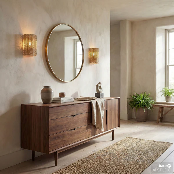 Wandleuchte Wenla - Rattan / Eisen - 1-flammig - Image 2
