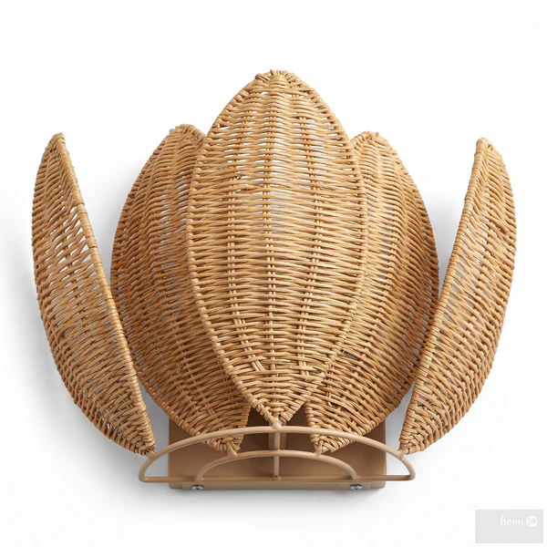 Wandleuchte ZYMOR - Rattan / Eisen - 1-flammig - Image 5