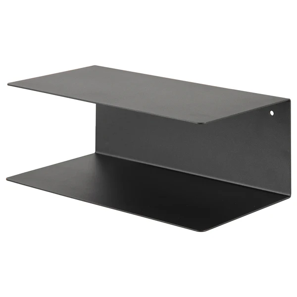 Wandregal Targon (2er-Set) - Metall - Schwarz