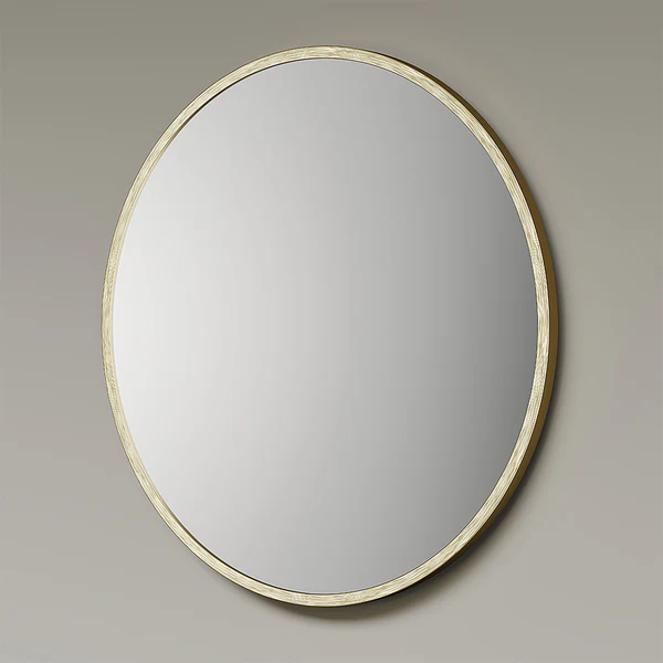 Wandspiegel Picasso rund - Spiegelglas / Aluminium - Gold - Durchmesser: 25 cm - Image 4