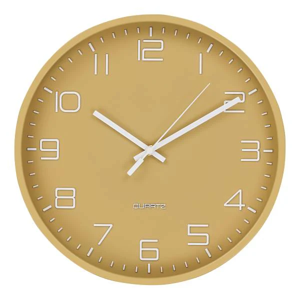 Wanduhr Rosolini - Orange - Klarglas - Polyethylen - 30 x 30 x 4 cm