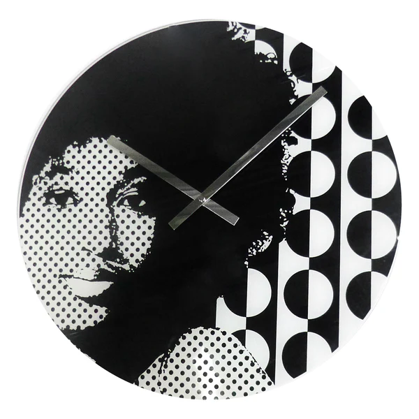 Wanduhr Rousset - Schwarz / Weiß