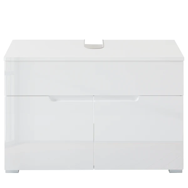 Waschbeckenunterschrank Larado - Hochglanz Weiß / Weiß - Image 6