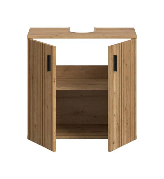 Waschbeckenunterschrank Mone 60 cm - Eiche Artisan Dekor - Image 5