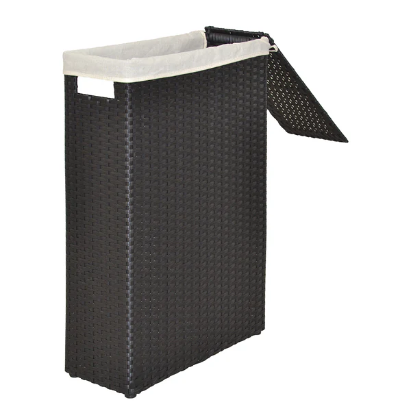 Wäschekorb Gladysdale I - Polyrattan - Schwarz - Image 2