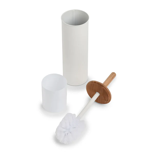WC-Bürste Chapleau - Eisen / Bambus / Polypropylen - Weiß - 10 x 38,4 cm - Weiß - Image 3