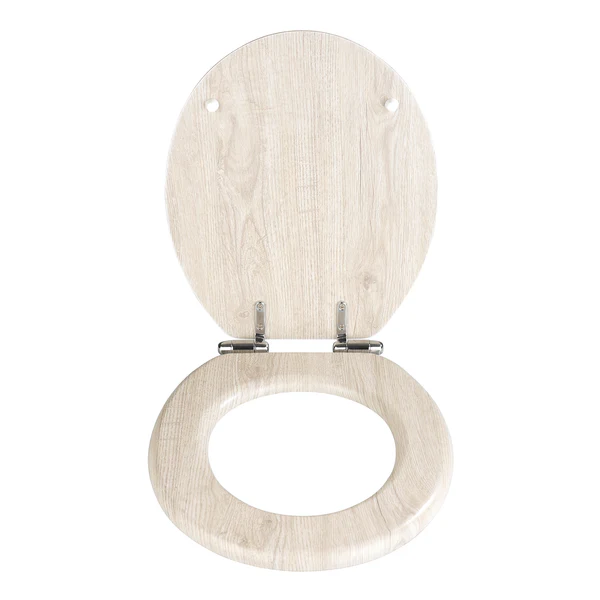 WC-Sitz Eiche - MDF (Mitteldichte Holzfaserplatte) - Grau - Image 6