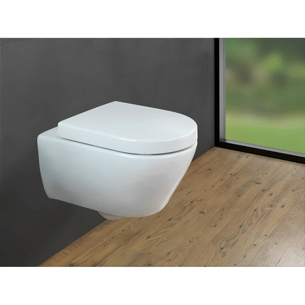 WC-Sitz Exclusive Nr. 4 - Duroplast / Edelstahl - Weiß / Silber - Image 2