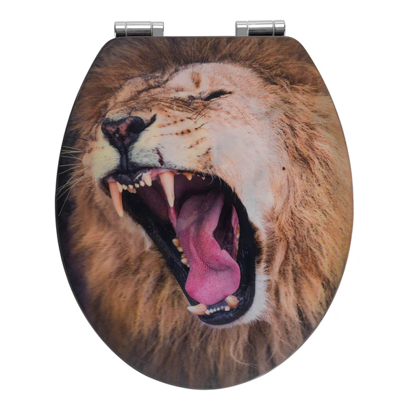 WC-Sitz Lion - MDF (Mitteldichte Holzfaserplatte) - Gelbbraun - Image 6